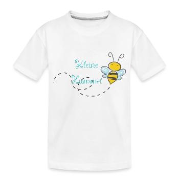 Kleine Hummel - Kinder Premium Bio T-Shirt - Weiß - Vorne
