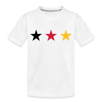 Trois étoiles drapeau Allemagne - T-shirt bio Premium Enfant - blanc - Devant