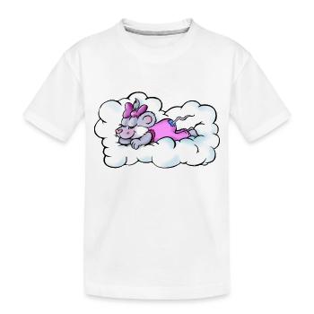 clouds mouse - Kids' Premium Organic T-Shirt - white - Front