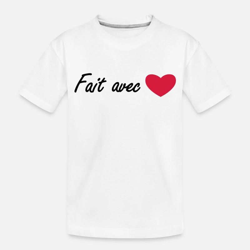 mit liebe gemacht - Kinder Premium Bio T-Shirt - Weiß