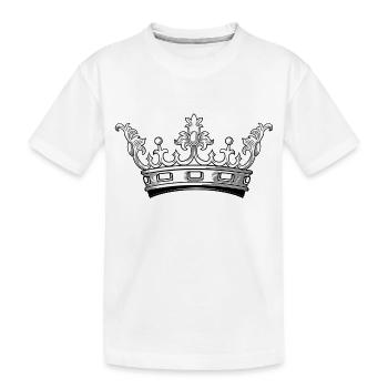 Krone König Prinzessin vintage gezeichnet - Kinder Premium Bio T-Shirt - Weiß - Vorne