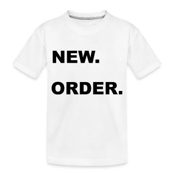 NEW ORDER - Kids' Premium Organic T-Shirt - white - Front