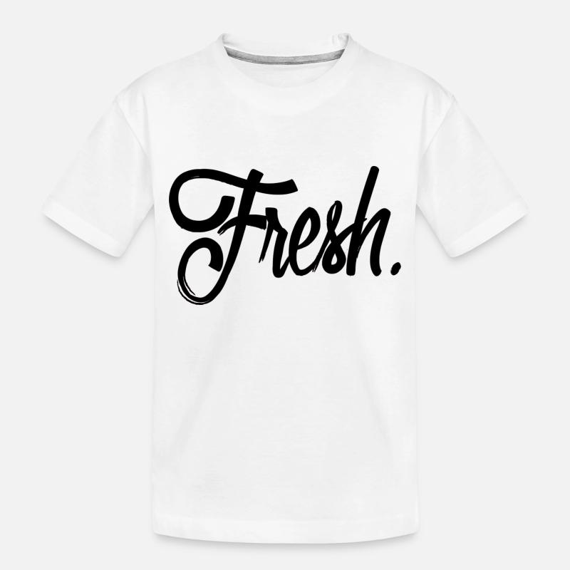 fresh schwarz - Kinder Premium Bio T-Shirt - Weiß