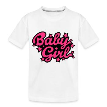Baby Girl Schriftzug 01 - Kinder Premium Bio T-Shirt - Weiß - Vorne