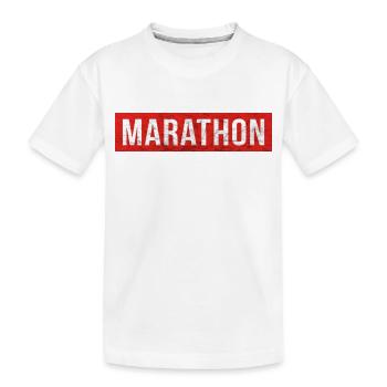marathon - Kids' Premium Organic T-Shirt - white - Front