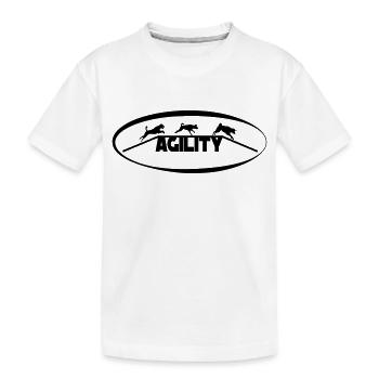 Agility - Kinder Premium Bio T-Shirt - Weiß - Vorne