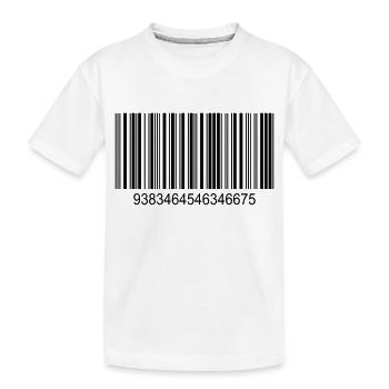 Code barres / code-barres en noir avec des chiffres - T-shirt bio Premium Enfant - blanc - Devant