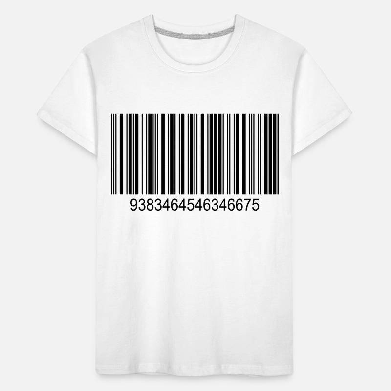 Code barres / code-barres en noir avec des chiffres T-shirt bio Premium Enfant