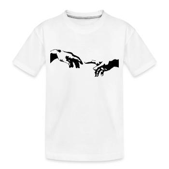 Main de la peinture chapelle sixtine - T-shirt bio Premium Enfant - blanc - Devant