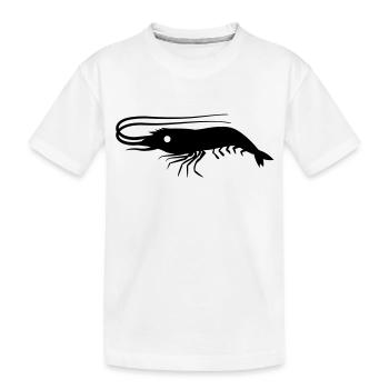 seule crevette crevettes avec des antennes - T-shirt bio Premium Enfant - blanc - Devant