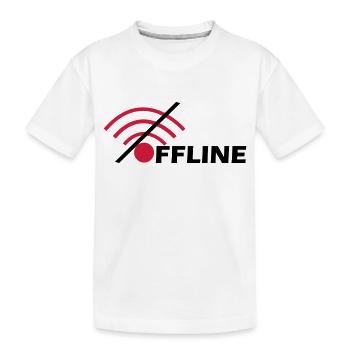 hors ligne - T-shirt bio Premium Enfant - blanc - Devant