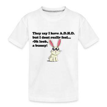 ADHD bunny - T-shirt bio Premium Enfant - blanc - Devant