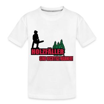 holzfäller - Kinder Premium Bio T-Shirt - Weiß - Vorne