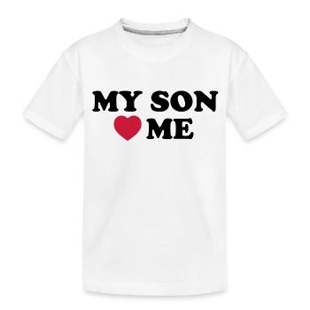 my son loves me - T-shirt bio Premium Enfant - blanc - Devant