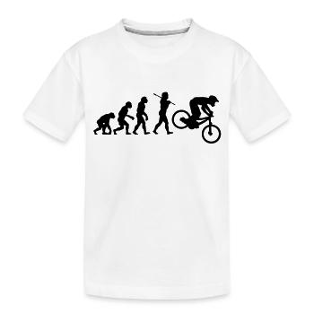NEW MTB DOWNHILL MOUNTAIN BIKE EVOLUTION - T-shirt bio Premium Enfant - blanc - Devant