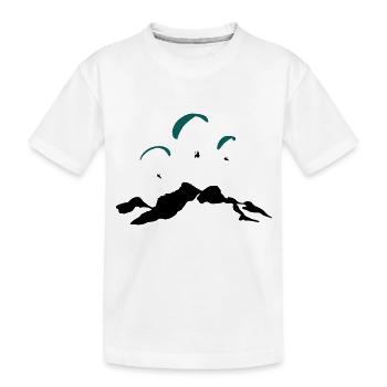 Gleitschirm Eiskogel Tennengebirge - Kinder Premium Bio T-Shirt - Weiß - Vorne