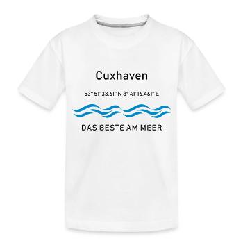 Cuxhaven - das beste am Meer - Kinder Premium Bio T-Shirt - Weiß - Vorne