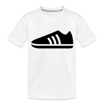 Ein blauer Sportschuh - Kinder Premium Bio T-Shirt - Weiß - Vorne