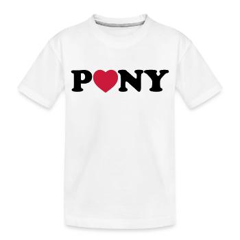 Pony heart - Kinder Premium Bio T-Shirt - Weiß - Vorne