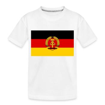 Drapeau de la RDA - T-shirt bio Premium Enfant - blanc - Devant