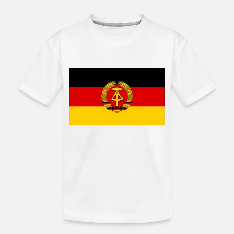 Drapeau de la RDA - T-shirt bio Premium Enfant - blanc