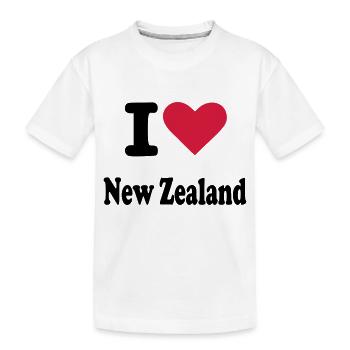 Neuseeland - Kinder Premium Bio T-Shirt - Weiß - Vorne