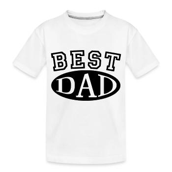 best dad - Kids' Premium Organic T-Shirt - white - Front