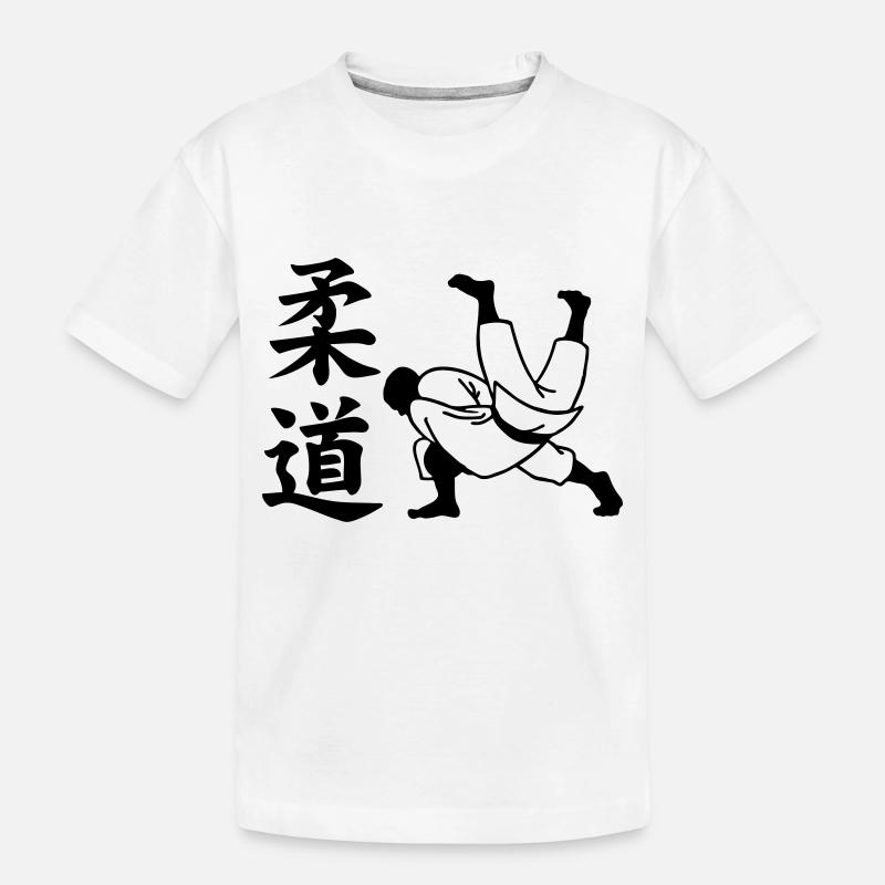 judo - Kinder Premium Bio T-Shirt - Weiß