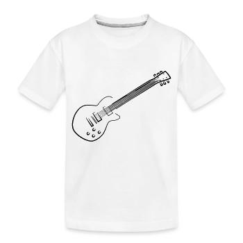 E-Gitarre - Kinder Premium Bio T-Shirt - Weiß - Vorne