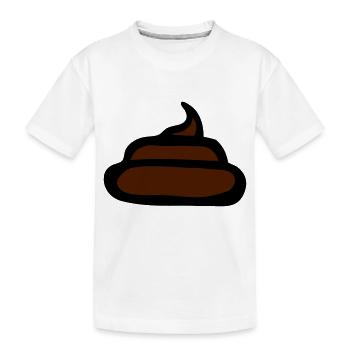 Scheiße poo poop shit crap fun design - Kinder Premium Bio T-Shirt - Weiß - Vorne