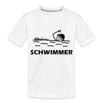 Swimming - Flotteur - T-shirt bio Premium Enfant - blanc - Devant