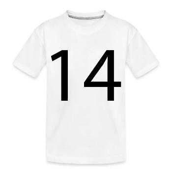 Nummer 14 - Kinder Premium Bio T-Shirt - Weiß - Vorne