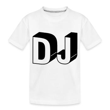 DJ - Kinder Premium Bio T-Shirt - Weiß - Vorne