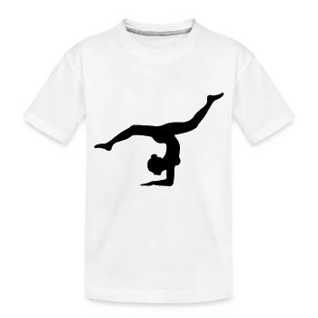 gymnastik sport turnen ballette maedchen frau - Kinder Premium Bio T-Shirt - Weiß - Vorne