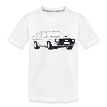 Urquattro Transparent - Kinder Premium Bio T-Shirt - Weiß - Vorne