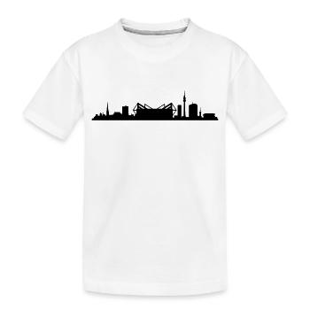 Skyline Dortmund Stadion - Kinder Premium Bio T-Shirt - Weiß - Vorne