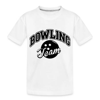 Bowling Team - Kinder Premium Bio T-Shirt - Weiß - Vorne