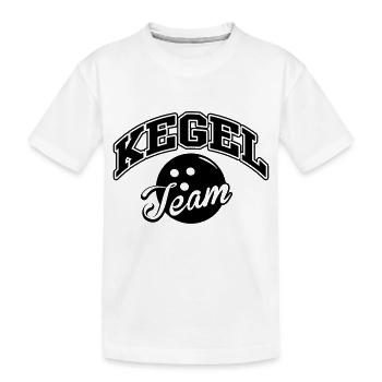Kegel Team - Kinder Premium Bio T-Shirt - Weiß - Vorne