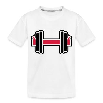 Haltère - T-shirt bio Premium Enfant - blanc - Devant