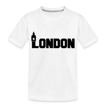 london - Kinder Premium Bio T-Shirt - Weiß - Vorne