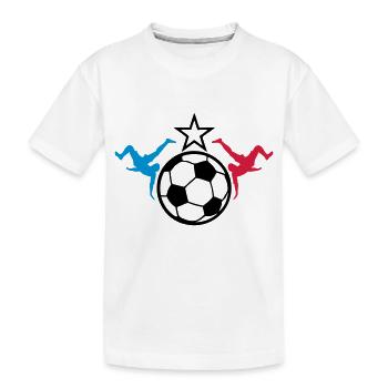 france foot supporter joueur ballon equipe - T-shirt bio Premium Enfant - blanc - Devant