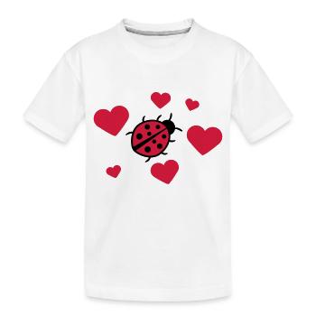 Petite coccinelle doux mignon - T-shirt bio Premium Enfant - blanc - Devant