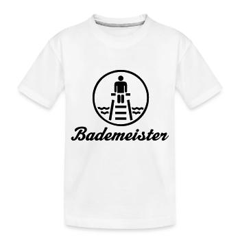 Bademeister 2 - Kinder Premium Bio T-Shirt - Weiß - Vorne