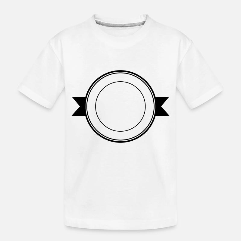 Badge Abzeichen Divisa - Form - Customize it ! - Kids' Premium Organic T-Shirt - white
