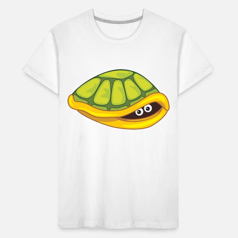 Funny scared turtle hide Kids' Premium Organic T-Shirt