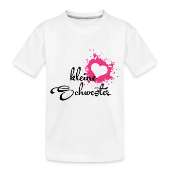 Kleine Schwester - Kinder Premium Bio T-Shirt - Weiß - Vorne