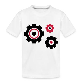 zahnraeder_2 - Kinder Premium Bio T-Shirt - Weiß - Vorne