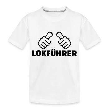 Lokführer - Kinder Premium Bio T-Shirt - Weiß - Vorne