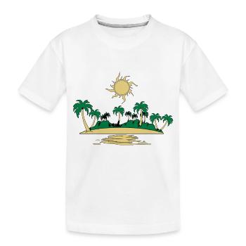 île mer de vacances soleil - T-shirt bio Premium Enfant - blanc - Devant