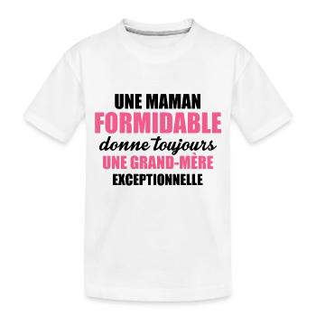 une grand mère exceptionnelle - T-shirt bio Premium Enfant - blanc - Devant